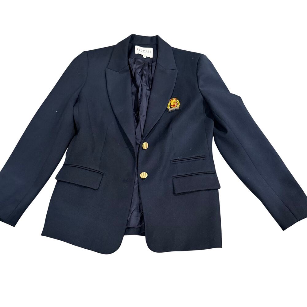Claudie Pierlot Paris Navy Blue Tailored Blazer Size EU 36